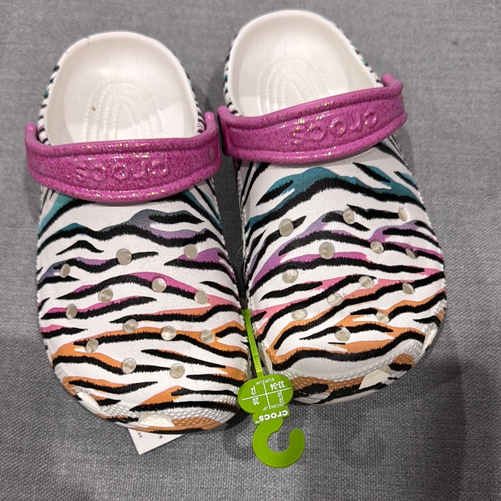 CROCS Purple and Orange Sandals Vibrant Comfort